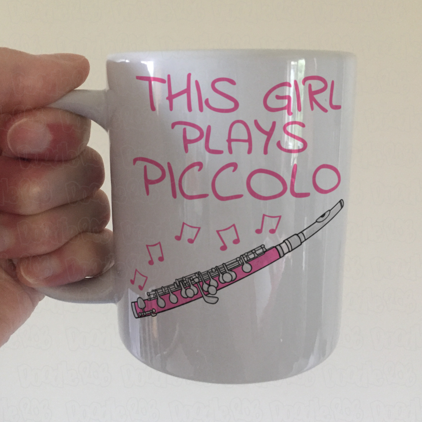 Girl's Piccolo Mug - This Girl Plays Piccolo - Female Piccoloist Mug - Woodwind Musician Gift