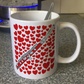 Piccolo With Hearts Mug - Gift For Piccoloist - Woodwind Musician Valentines Anniversary Gift