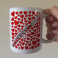 Piccolo With Hearts Mug - Gift For Piccoloist - Woodwind Musician Valentines Anniversary Gift