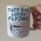 Propeller Plane Father's Day Mug - This Dad Loves Flying - Pilot Aviation Enthusiast Gift