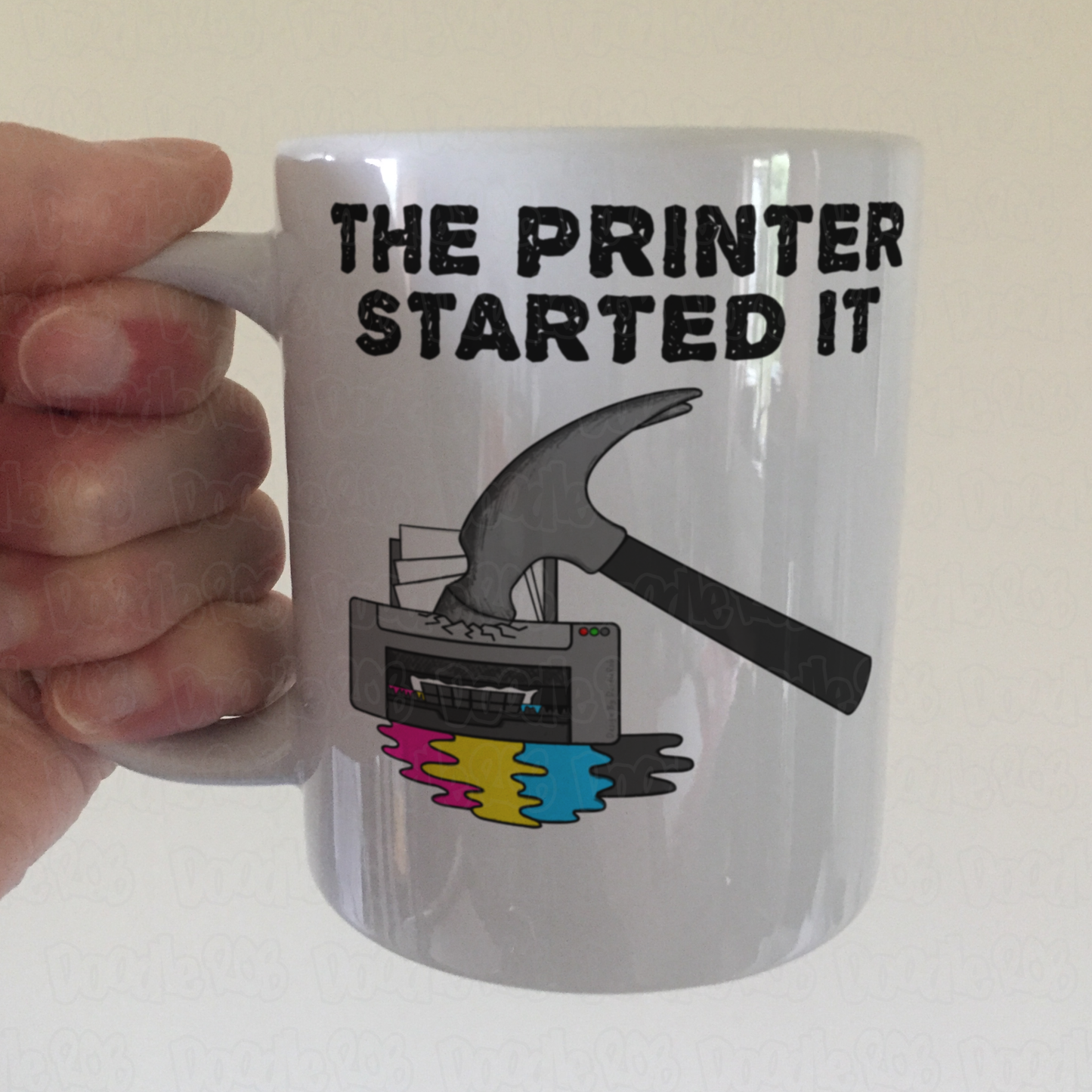 Funny Office Mug - The Printer Started It - Computer Expert Gift - IT Humour Mug