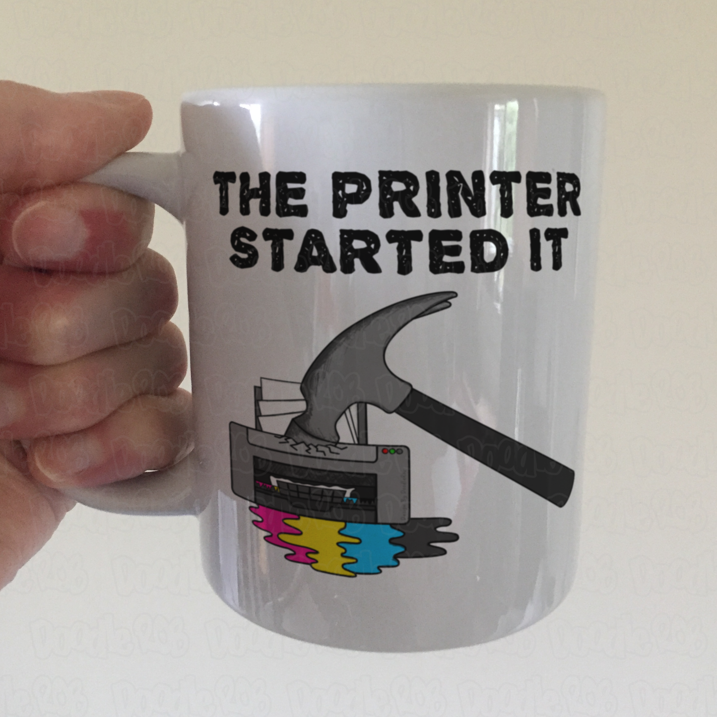 Funny Office Mug - The Printer Started It - Computer Expert Gift - IT Humour Mug