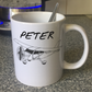 Propeller Plane Personalised Mug - Custom Mug For Pilot - Gift For Aviation Enthusiast
