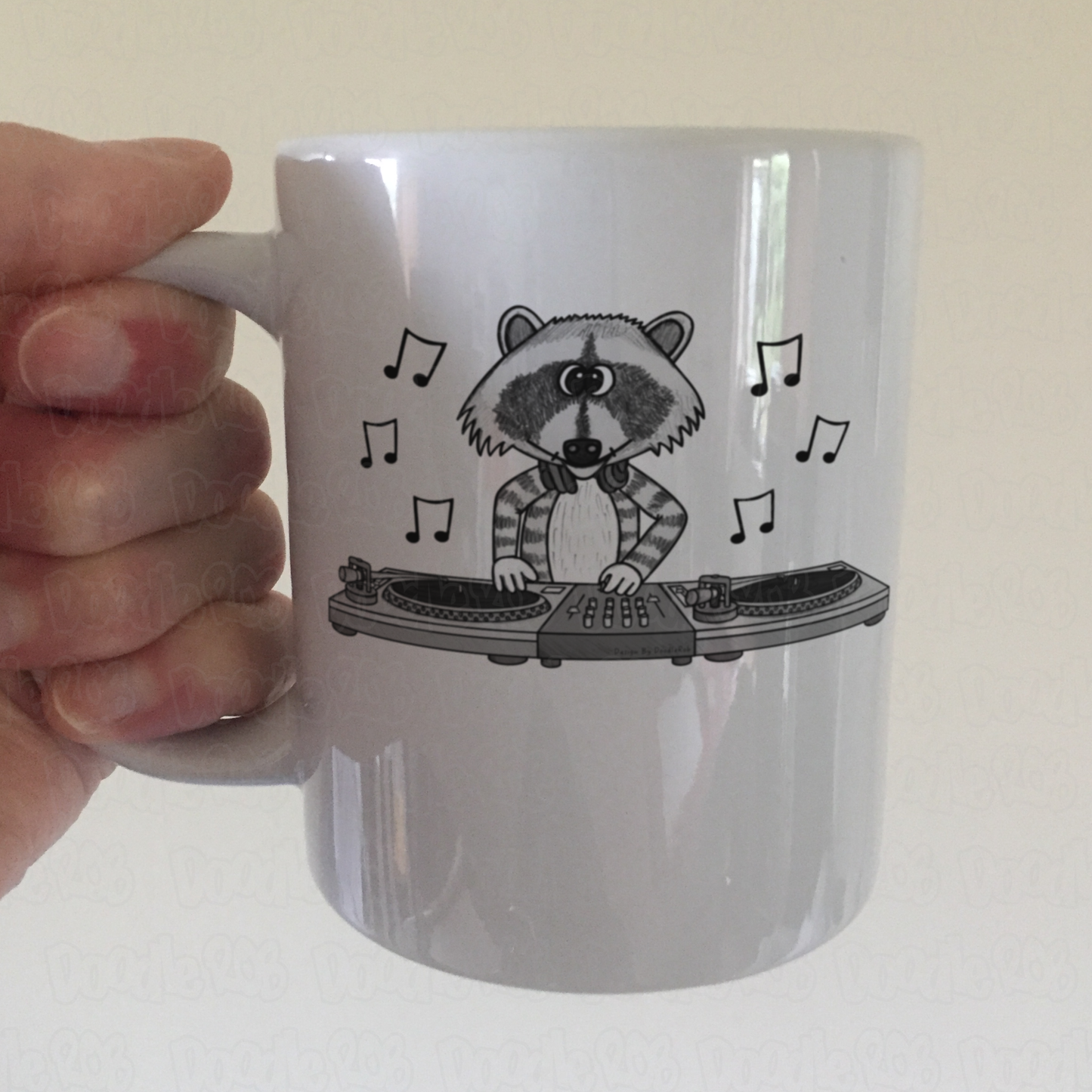 Raccoon DJ Mug - Gift For Music Producer - Funny Musician Mug For Animal Lover