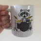 Raccoon Playing Drums Mug - Funny Gift For Drummer - Musician Gift For Animal Lovers