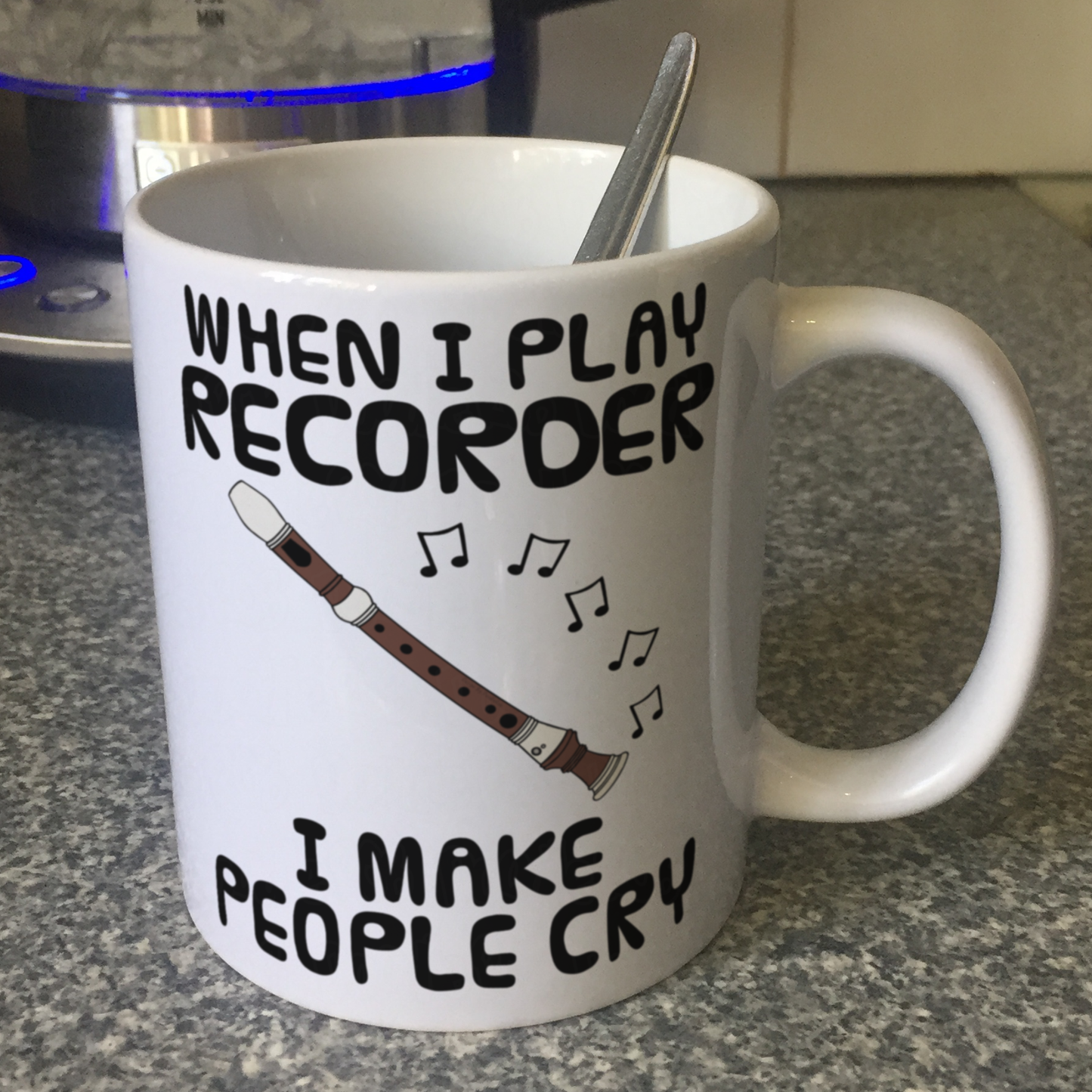 Funny Recorder Mug - When I Play Recorder, I Make People Cry - Recorderist Woodwind Musician Gift