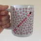 Recorder Floral Mug (Pink Flowers) - Gift For Recorderist - Woodwind Musician Gift For Girl