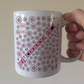 Recorder Floral Mug (Pink Flowers) - Gift For Recorderist - Woodwind Musician Gift For Girl