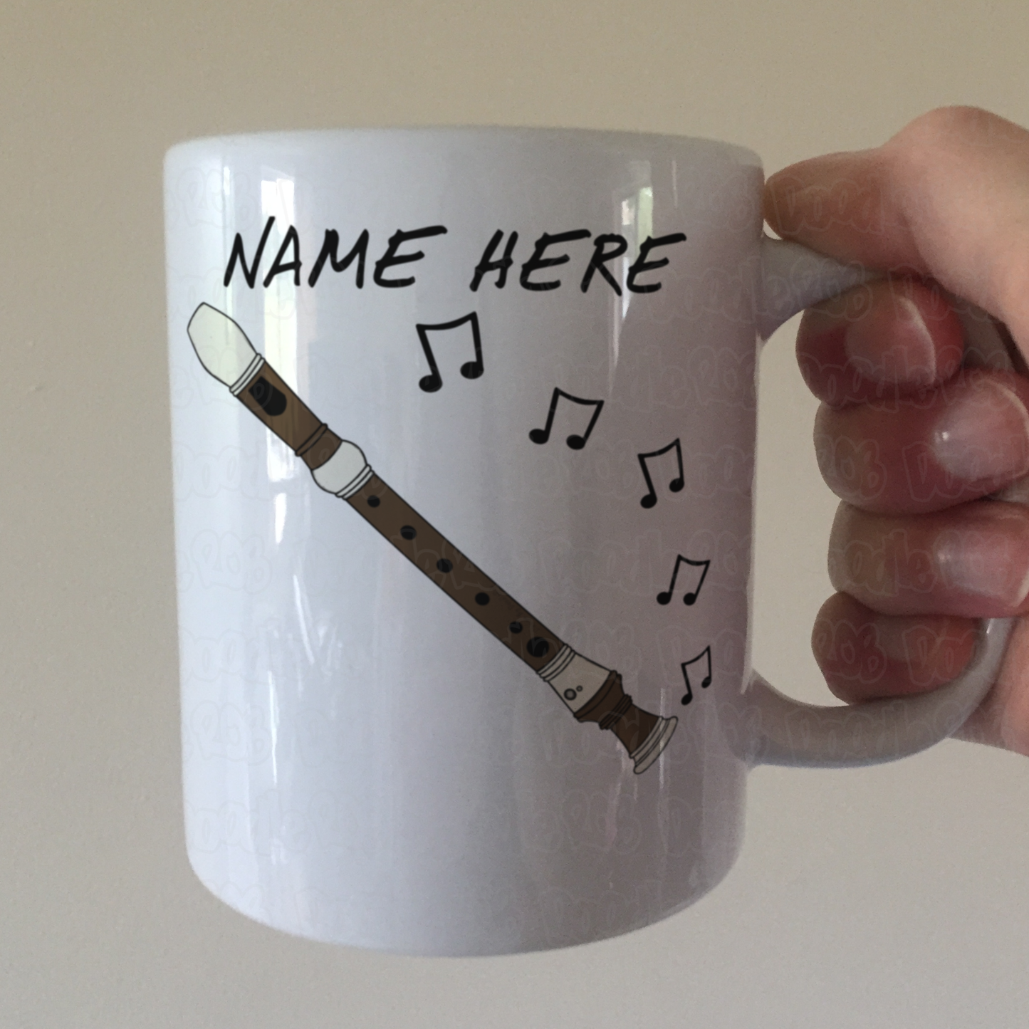 Recorder Personalised Mug - Recorderist Custom Mug - Woodwind Musician Gift