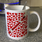 Recorder With Hearts Mug - Gift For Recorderist - Woodwind Musician Valentines Anniversary Gift