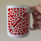 Recorder With Hearts Mug - Gift For Recorderist - Woodwind Musician Valentines Anniversary Gift