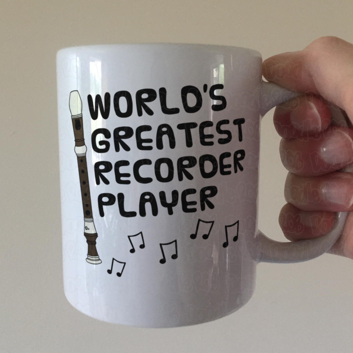Recorder Player Mug - World's Greatest Recorder Player - Music Teacher Gift