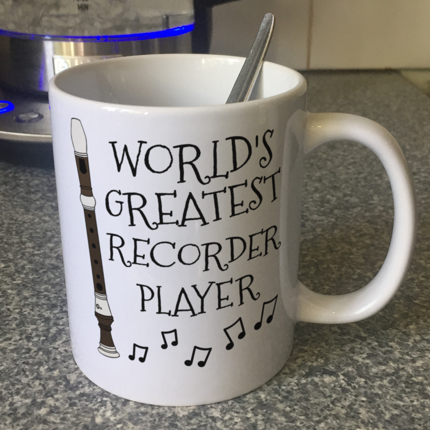 Recorder Player Mug - World's Greatest Recorder Player - Music Teacher Gift