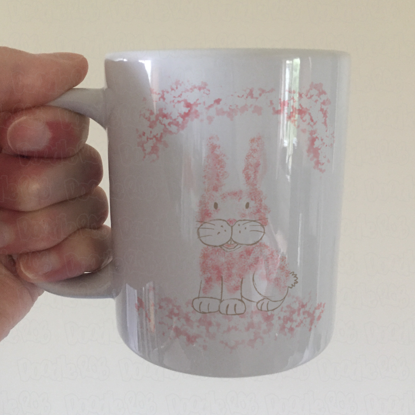 Floral Easter Bunny Mug - Cherry Blossom Gift For Her - Sakura Gift For Mum