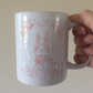Floral Easter Bunny Mug - Cherry Blossom Gift For Her - Sakura Gift For Mum