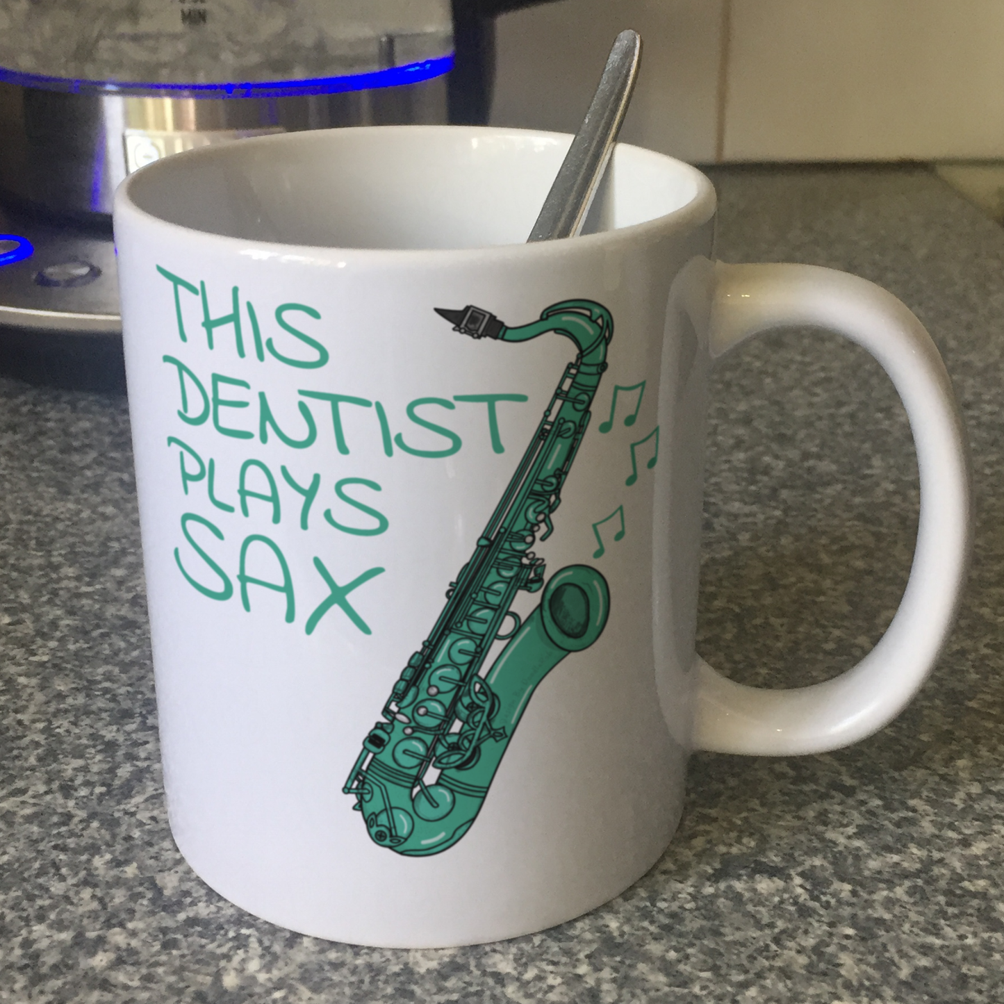 Dentist Saxophone Mug - This Dentist Plays Sax - Saxophonist Gift For Dentist