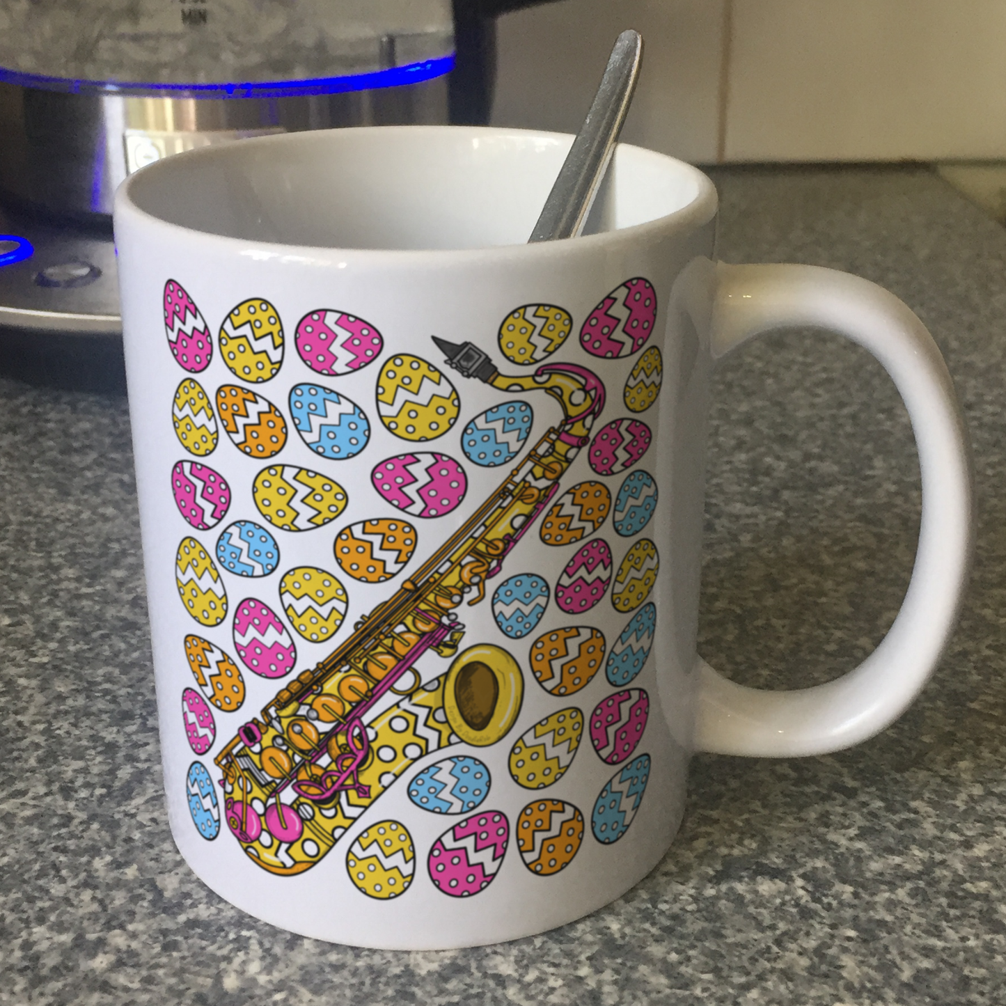 Easter Saxophone Mug - Saxophonist Mug - Easter Musician Gift