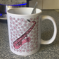 Saxophone Floral Mug (Pink Flowers) - Female Saxophonist - Woodwind Musician Gift For Girl