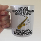 Funny Saxophone Mug - Never Underestimate An Old Man Who Plays Sax - Saxophonist Musician Gift For Him