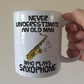 Funny Saxophone Mug - Never Underestimate An Old Man Who Plays Sax - Saxophonist Musician Gift For Him