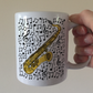 Saxophone Musical Notes Mug - Saxophonist Mug - Sax Player - Music Teacher Gift