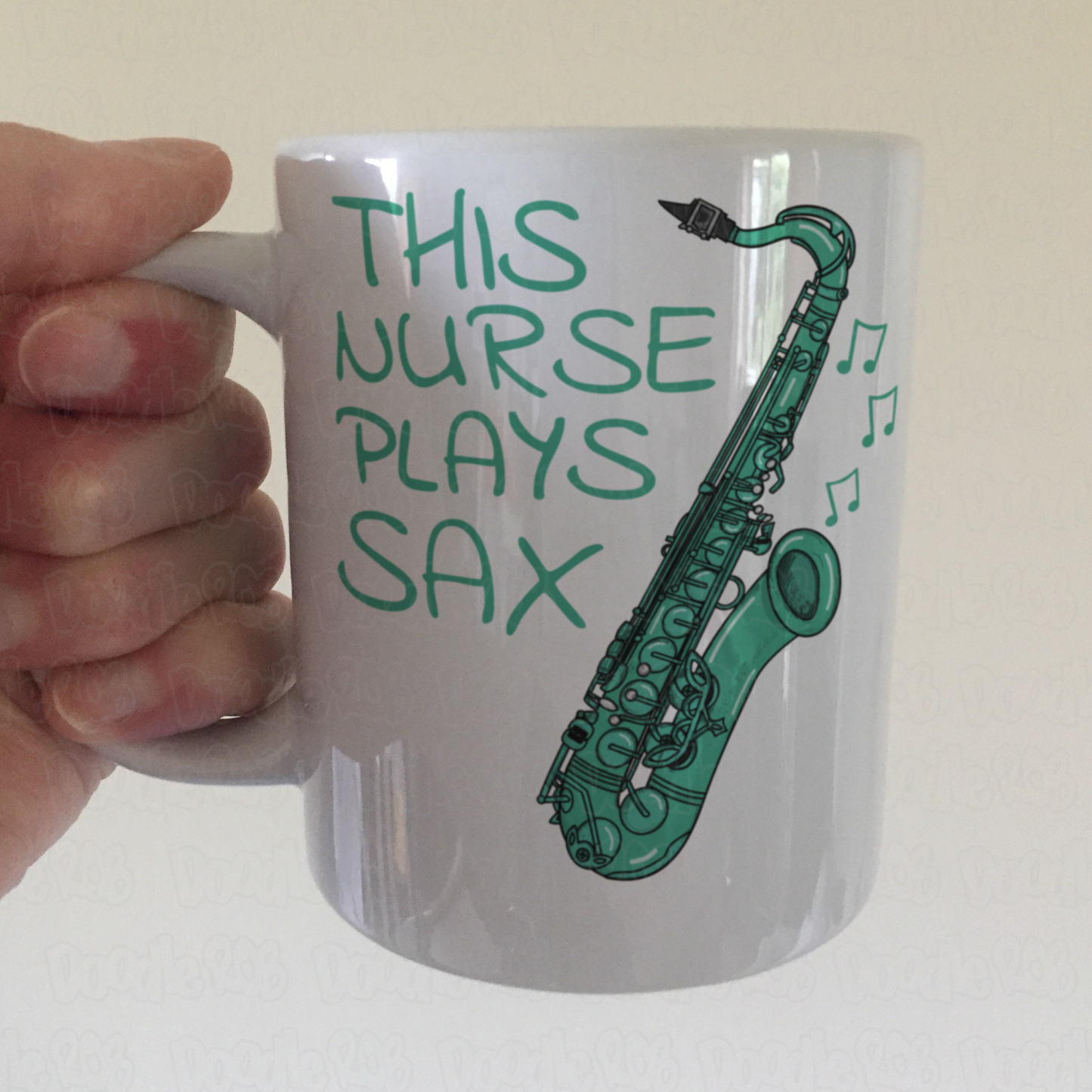 Nurse Saxophone Mug - This Nurse Plays Sax - Saxophonist Gift For Nurse
