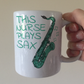 Nurse Saxophone Mug - This Nurse Plays Sax - Saxophonist Gift For Nurse