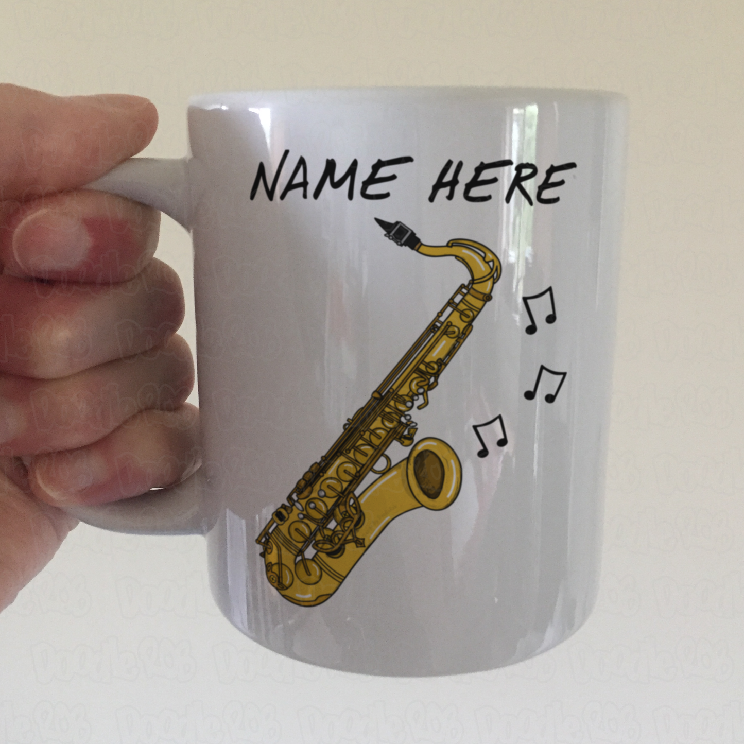 Saxophone Personalised Mug - Saxophonist Custom Gift - Saxophone Teacher Gift