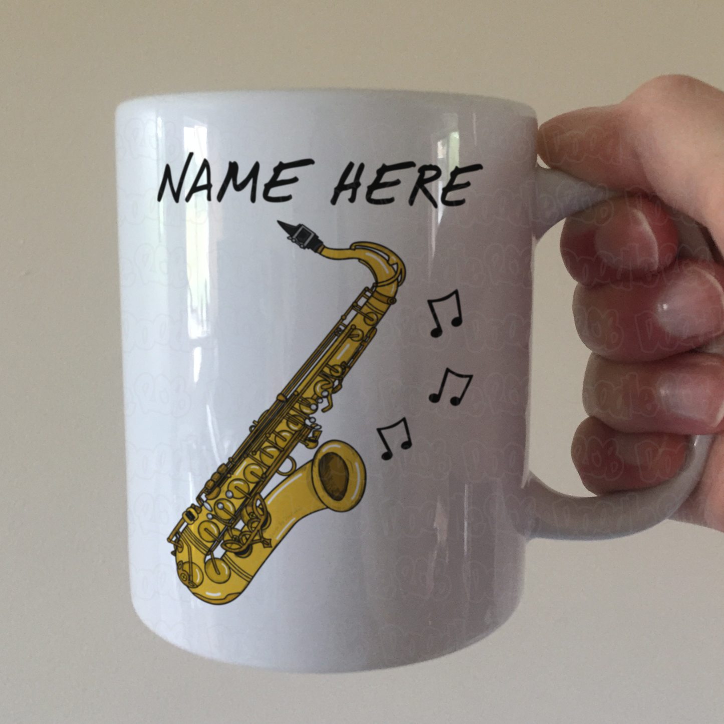 Saxophone Personalised Mug - Saxophonist Custom Gift - Saxophone Teacher Gift