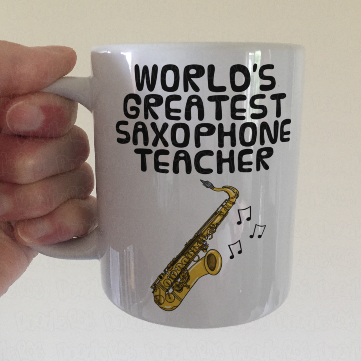 Saxophone Teacher Mug - World's Greatest Sax Teacher - Woodwind Teacher Gift