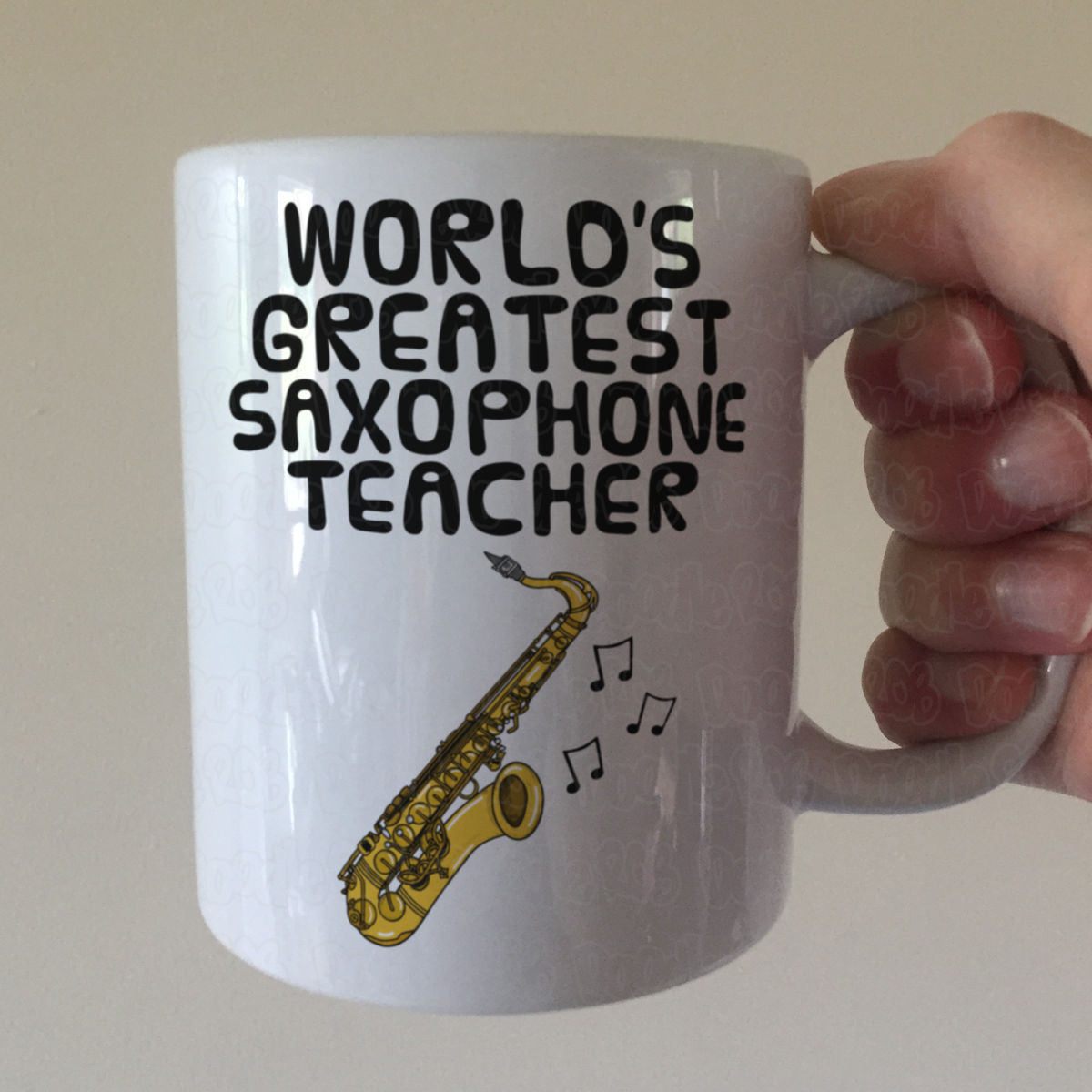 Saxophone Teacher Mug - World's Greatest Sax Teacher - Woodwind Teacher Gift