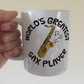 Saxophone Mug - World's Greatest Sax Player - Saxophonist Gift