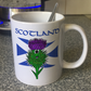 Scottish Flag Thistle Mug - Patriotic Scotland Mug - St Andrew's Day Gift