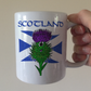 Scottish Flag Thistle Mug - Patriotic Scotland Mug - St Andrew's Day Gift