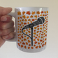Autumn Singer Microphone Mug (Leaves) - Gift For Vocalist - Singing Teacher Mug - Musician Gift For Fall or Thanksgiving