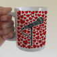 Singer Microphone With Hearts Mug - Gift For Vocalist - Singing Teacher Mug - Musician Valentines Anniversary Gift