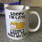 Sleeping Cat Mug - Sorry I'm Late, I Didn't Want To Wake My Cat - Funny Gift For Cat Lover