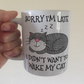 Sleeping Cat Mug (Grey) - Sorry I'm Late, I Didn't Want To Wake My Cat - Funny Gift For Cat Lover