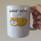 Sleeping Cat Personalised Mug (Ginger) - Custom Cat Lover Mug - Funny Gift For Cat Mum