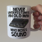 Funny Sound Engineer Mug - Never Underestimate An Old Man Who Mixes Sound - Audio Tech Musician Gift For Him