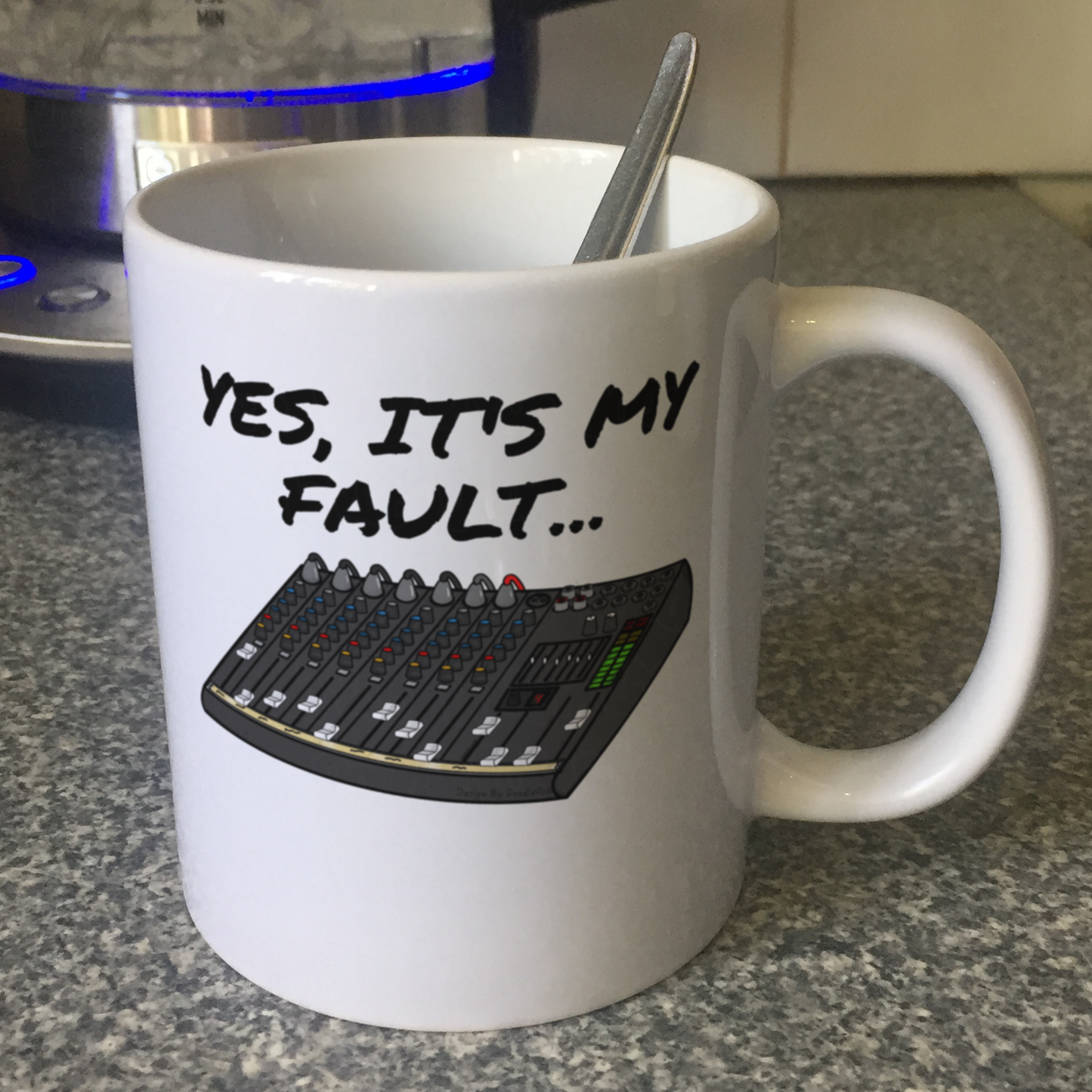 Funny Sound Engineer Mug - Yes, I's My Fault - Sound Guy Gift - Musician Humour