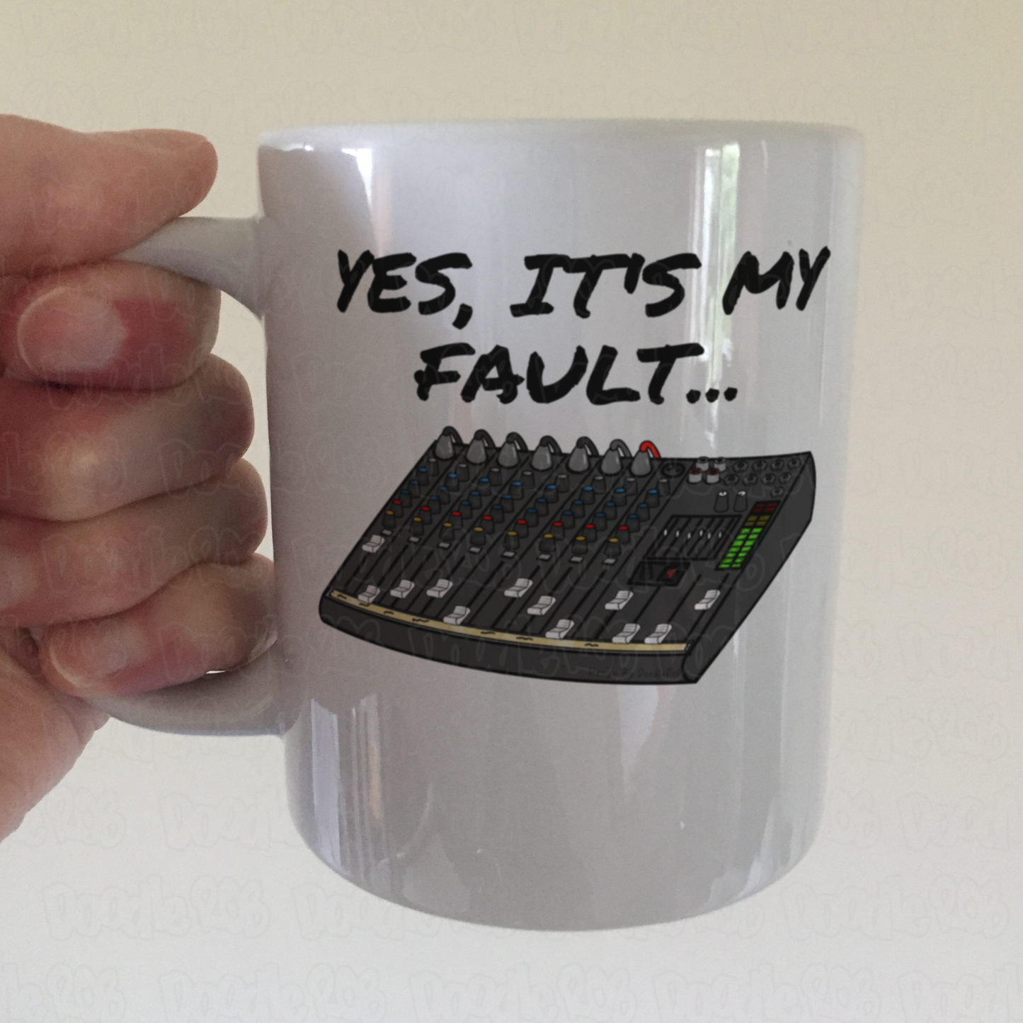 Funny Sound Engineer Mug - Yes, I's My Fault - Sound Guy Gift - Musician Humour