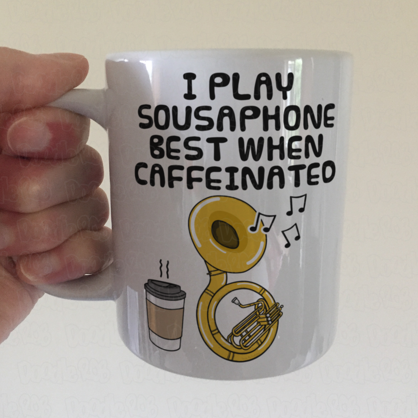 Sousaphone Coffee Mug - I Play Sousaphone Best When Caffeinated - Sousaphonist Brass Musician Gift
