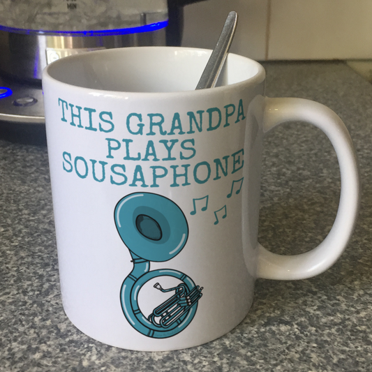 Sousaphone Father's Day Mug - This Grandpa Plays Sousaphone - Sousaphonist Brass Musician Gift
