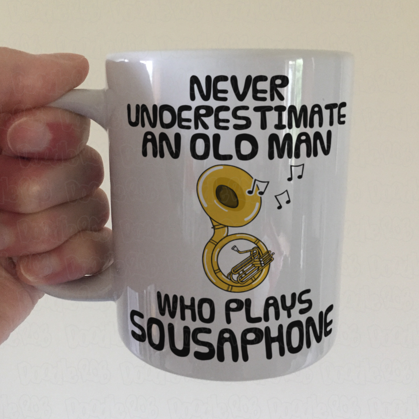 Funny Sousaphone Mug - Never Underestimate An Old Man Who Plays Sousaphone - Sousaphonist Brass Musician Gift For Him