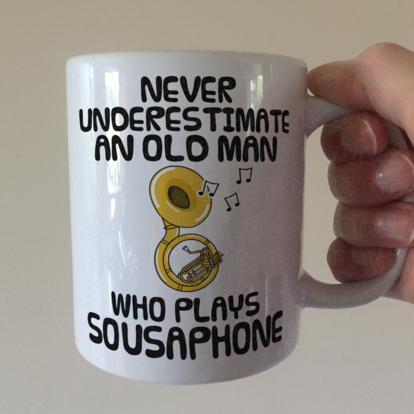 Funny Sousaphone Mug - Never Underestimate An Old Man Who Plays Sousaphone - Sousaphonist Brass Musician Gift For Him