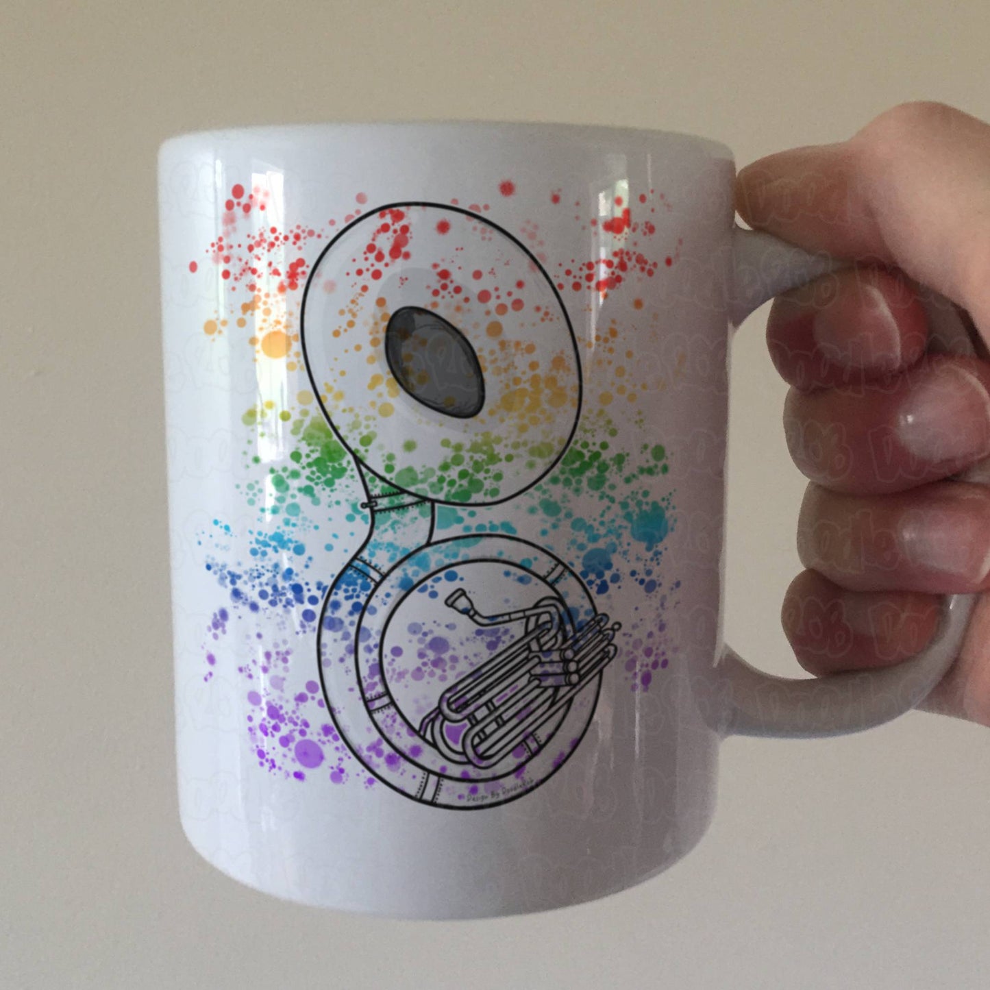 Sousaphone Rainbow Mug - Gift For Sousaphonist - Sousaphone Teacher Mug - Brass Musician Gift
