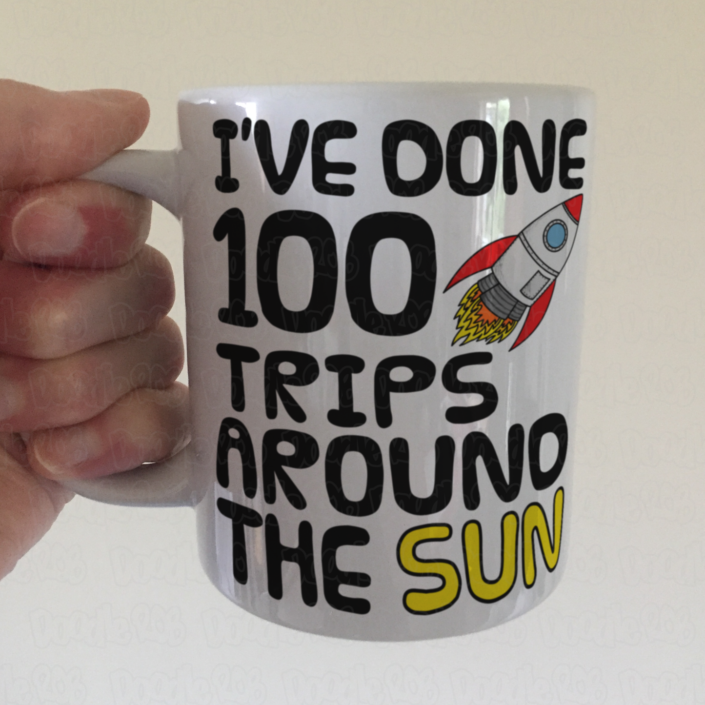 Space Rocket 100th Birthday Mug - I've Done 100 Trips Around The Sun - Funny 100th Birthday Gift