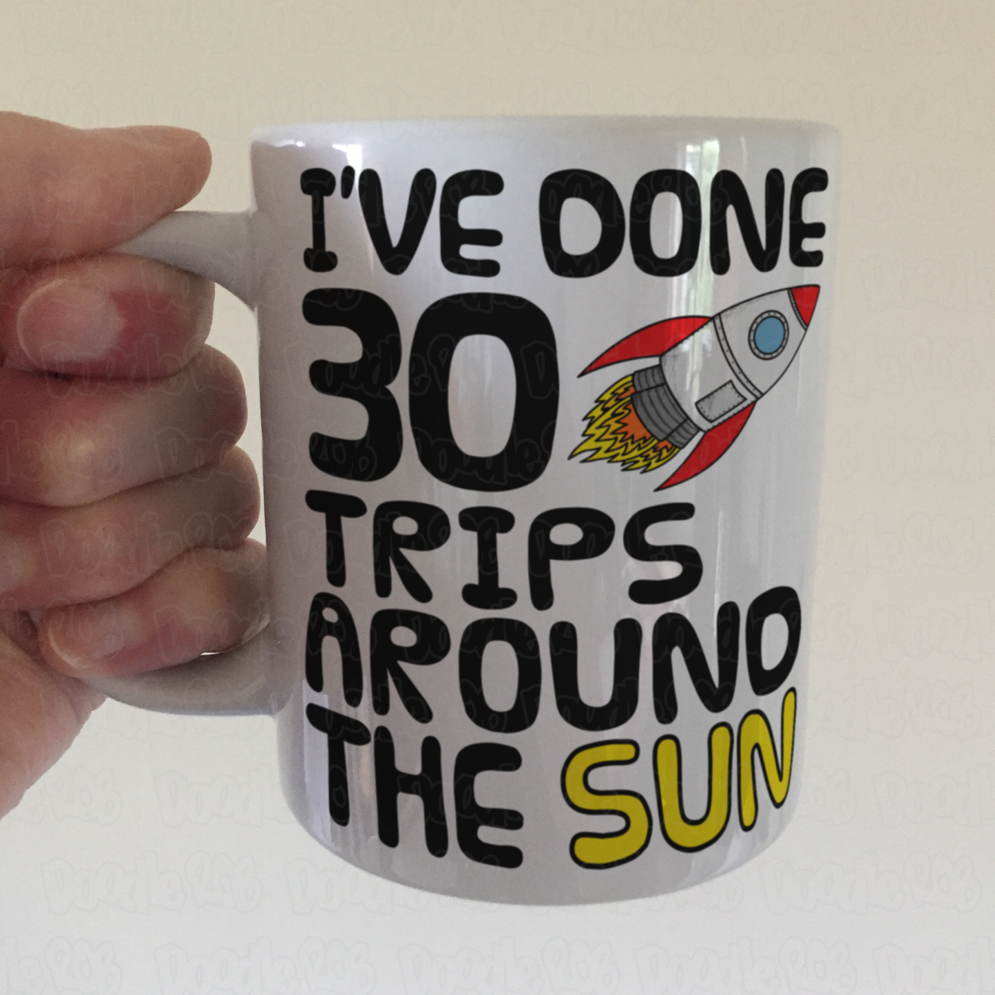 Space Rocket 30th Birthday Mug - I've Done 30 Trips Around The Sun - Funny 30th Birthday Gift