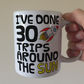 Space Rocket 30th Birthday Mug - I've Done 30 Trips Around The Sun - Funny 30th Birthday Gift